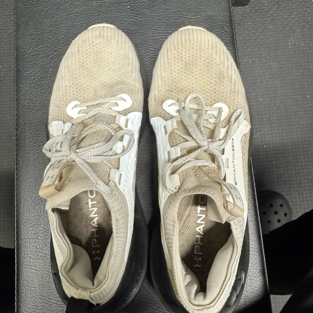 Under Armour Phantom 2 Tan and White Men's Athletic Shoes